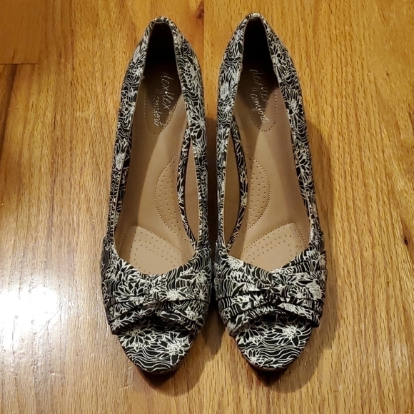 𝅺DEXFLEX Comfort Cork Fabric Wedges Size 12 - Picture 1 of 10